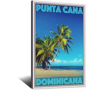 WQBYDS Pittura di opere d'arte su tela 50 * 70cm Senza Cornice Punta Cana Dominicana Poster Canvas Wall Art Room Immagini per Camera da letto Regali Decor