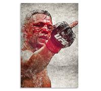 WQBYDS Poster da parete su tela 60 * 80cm Senza Cornice Nate Diaz Boxing Star Art Poster Picture Print Modern Family Room décor