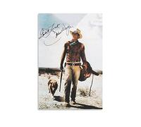 WQBYDS Poster E Stampe 40 * 60cm Senza Cornice Grandi attori americani John Wayne Signedscm Poster Canvas Wall Art Pictures for Bedroom Wall Art Gifts Decor