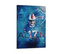 WQBYDS Poster E Stampe 50 * 70cm Senza Cornice Josh Allen Football Quarterback Poster Soggiorno Camera da letto Pittura Opera d'arte