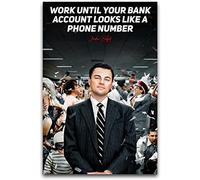 WQBYDS Poster E Stampe 60 * 80cm Senza Cornice Il lupo di Wall Street cita Poster Canvas Wall Art Immagini per camera da letto Wall Art Regali Decor