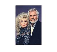 WQBYDS Stampe Quadri 40 * 60cm Senza Cornice Rock Singer Dolly Parton e Kenny Rogers Musica Coolrs Tela decorativa Wall Art Soggiorno Poster Camera da letto