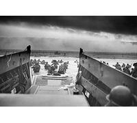 WQBYDS Stampe Quadri 50 * 70cm Senza Cornice Into the Jaws of Death (944 - Photo Print Decor World War II Photo WWII 2 Two Omaha Beach Poster