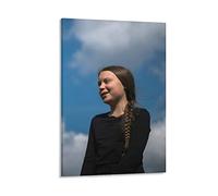 WQBYDS Stampe Quadri 60 * 80cm Senza Cornice L'attivista per il clima Greta Thunberg Smile Hanging Photo Idea regalo Decor Home Poster Opere d'arte