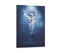 WQBYDS Tela Quadro 60 * 80cm Senza Cornice Josh Allen Football Quarterback Poster e stampe d'arte murale Arredamento moderno per la casa da letto familiare
