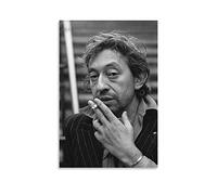WQBYDS Tela Quadro 60 * 80cm Senza Cornice Serge Gainsbourg Poster e Wall Art Modern Family camera da letto Decor