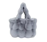 WQCMH Borse Tote Borse Da Pelliccia Invernale Per Donna Con Borsa A Spalla Soffice(Grigio)