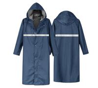 WQCMH Impermeabile lungo monopezzo per pioggia forte, poncho a tutto il corpo con cappuccio per la protezione dalle tempeste(BLU,as6,alpha,xx_l,regular,regular)