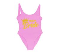 WQCMH S-3XL Team Costumi da Sposa Costumi da Sposa Un Pezzo Costumi da Bagno Rosa da Donna Combinette da Addio al Celibato Completi Estivi(Rosa,as6,Alpha,l,Regular,Regular)