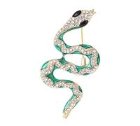 WQCMH Spille a serpente per donne spille unisex di vetro con animali Banchetto Zaino Regali Accessori(Verde1387)