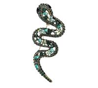 WQCMH Spille a serpente per donne spille unisex di vetro con animali Banchetto Zaino Regali Accessori(Verde4344)