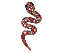 WQCMH Spille a serpente per donne spille unisex di vetro con animali Banchetto Zaino Regali Accessori(Red4344)
