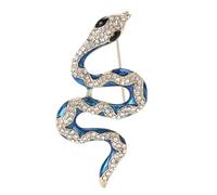 WQCMH Spille a serpente per donne spille unisex di vetro con animali Banchetto Zaino Regali Accessori(Blu1387)