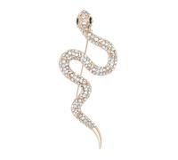 WQCMH Spille a serpente per donne spille unisex di vetro con animali Banchetto Zaino Regali Accessori(Oro3643)