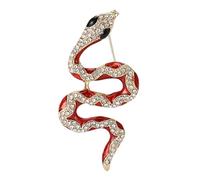 WQCMH Spille a serpente per donne spille unisex di vetro con animali Banchetto Zaino Regali Accessori(Red1387)