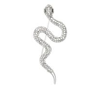 WQCMH Spille a serpente per donne spille unisex di vetro con animali Banchetto Zaino Regali Accessori(Silvery3643)