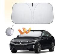 WQFWSD Parasole Auto Parabrezza per Volkswagen T-Cross 2019-2023, Protezione Parabrezza Protettore Contro i Raggi UV, Tendine Parasole Auto Pieghevole Portabile Paravento Parabrezza,Silver