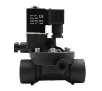 WQGQPXOB Elettrovalvola in plastica a 2 Vie, normalmente Chiusa o normalmente Aperta, con Interruttore Manuale e valvola di Regolazione del Flusso dell'Acqua, AC220V.(G-DC 12V-Open)
