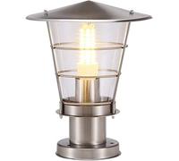 WQHPLMD 25CM European Victorian Post Light IP65 Silver Outdoor Garden LED Lamp