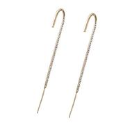 WQHPLMD 2PCS Women Fashion Earrings Ear Wrap Crawler Hook Earrings Ladies Elegant Wrap Crawler Clip Diagonal Stud Earring for Women Girls Valentine Holiday Party Present