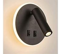 WQHPLMD 350° Rotatable 90° Foldable Minimalist LED Wall Light Bedside Reading Lamp for Bedroom Hotel Room