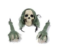 WQHPLMD 3pcs Halloween Skeleton Realistic Hand Done Decoration Haunted House Horror Props per Garden Home Yard Party