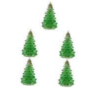 WQHPLMD 3pcs Ornaments Christmas Tabletop Ornaments Tabletop Xmas Tree Figurines Tiny Xmas Tree Xmas Statue Xmas Tree Figurines Sculpture Synthetic Resin