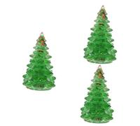 WQHPLMD 3pcs Ornaments Christmas Tabletop Ornaments Tabletop Xmas Tree Figurines Tiny Xmas Tree Xmas Statue Xmas Tree Figurines Sculpture Synthetic Resin