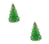 WQHPLMD 3pcs Ornaments Christmas Tabletop Ornaments Tabletop Xmas Tree Figurines Tiny Xmas Tree Xmas Statue Xmas Tree Figurines Sculpture Synthetic Resin