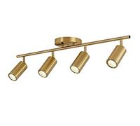 WQHPLMD 4-Light Brushed Brass Flush Mount Spotlight - Warm And Safe Lighting for Bedrooms, Kitchens, Bathrooms, & More
