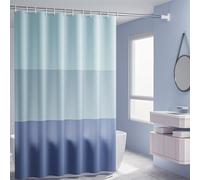 WQHPLMD 72x78 Curtains for Bathroom, Peva Liner with Grommets And Hooks Tricolor, 180x200cm Hotel Shower Curtain