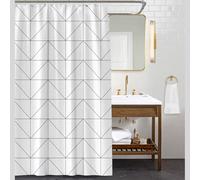 WQHPLMD 78x78 Tende da Doccia per Bagno, Tenda da Doccia con Ganci a Spina di Pesce, 200x200 cm