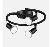 WQHPLMD Adjustable Track Head Ceiling Spotlight - Black Iron Lamp for Kitchen And Living Room