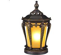 WQHPLMD Aluminum Post cap Lantern with Glass Shade Outdoor Waterproof Garden Street Light - Soft Lighting And Rustproof