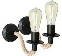 WQHPLMD American in Stile retrò con Corda di Corda da Parete, Lampada da Parete del Tubo Curvo Industriale Vintage, lampade per Interni per Il corridoio della Cucina da Barra del Ristorante per la
