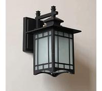 WQHPLMD Antique Vintage Villa Door Hall Garden Patio Luci a LED LED Sconce Outdoor Waterproof Alluminio Monte a Parete in Stile E27 Decorazione Giapponese Decorazione Luce murale in Vetro Smerigliato