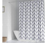 WQHPLMD Bath 36x72, Tenda da Doccia in Poliestere con Pattern a Spina di Pesce, 90x180 cm