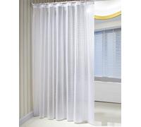 WQHPLMD Bath 72x78, Peva with Grommets And Hooks Semi-Transparent Geometric Pattern, 180x200cm Bathroom Shower Curtain
