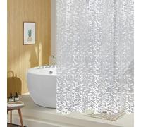 WQHPLMD Bathroom 48x72, Peva Liner Semi-Transparent Geometric Pattern, 120x180cm Hotel Shower Curtain with Hooks