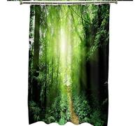 WQHPLMD Bathtub 36x72, Polyester Hotel Shower Curtain with Hooks Trees And Sunlight Pattern, 90x180cm