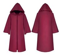 WQHPLMD Bright Red Medieval Adult Costume with Death Cloak Comfortable