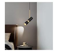 WQHPLMD Chandeliers LED Nordic Personality Black LED Chandelier Creative Household Bedside Living Room Background Wall Coffee Shop Lamp Holder rotatable Art Lamp Pendant Lights
