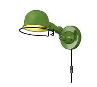 WQHPLMD Classic Lampada da Parete per Illuminazione a Parete Rustica per Camera da Letto con lume di Lettura Regolabile Industriale in Stile Loft Vintage e14 Foglie di Parete in Metallo