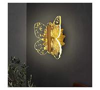 WQHPLMD Classico Illuminazione a Parete Rustica Lampada a Parete Farfalla Oro a Parete da 8 W Luci di Applique con Il Paralume Acrilico Illuminazione a Parete Decorativa Interna