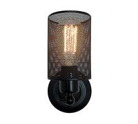 WQHPLMD Classico Illuminazione murale Rustica Light murale Industriale con Mesh Paralume Interno Lampada da Comodino Regolabile con Appunti Parete Vintage con Presa E27