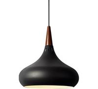 WQHPLMD Creative Metal Hanging Light， Restaurant Pendant Shade， 1-Light Farmhouse Pendant Lighting Kitchen Island Ceiling Light for Bar Counter Restaurant Lighting Fixture (Color : Noir, s