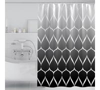 WQHPLMD Curtain 40x78, Polyester Bathroom Shower Curtains with Hooks Geometric Pattern, 100x200cm
