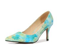 WQHPLMD Décolleté da Donna Colore a Punta Slip On Scarpe a Spillo Bocca Poco Profonda Punta Chiusa Sandali con Tacco Alto Scarpe Adatte per Abiti da Cena Carriera Casual