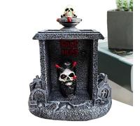 WQHPLMD Decorazioni di Halween Tomboni all'aperto - Statua Scheletro del cimitero in Resina, segni