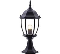 WQHPLMD Die-Cast Aluminum Post Light Fixture Clear Glass Shade Rustproof Outdoor Garden Pathway Lighting V1